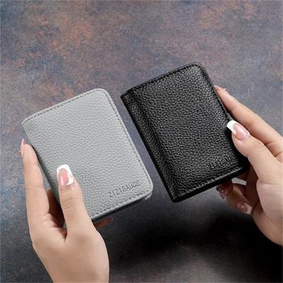 Neue superschlanke, weiche Brieftasche aus PU-Leder, Mini-Kreditkarten-Geldbörse, Kartenhalter, Herren-Geldbörse, dünne, kleine, kurze Haut-Geldbörsen