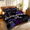 Raven Teen Titans Pattern Bedding Uilt Set Uilt Cover Pillowcase Home Decoration Birthday Gift (1 * Duvet Cover + 2 * Pillowcase Without Core)