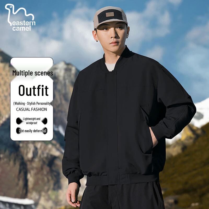 EASTERN CAMEL Men's Autumn/Winter Outdoor Windproof Baseball Bomber Jacket