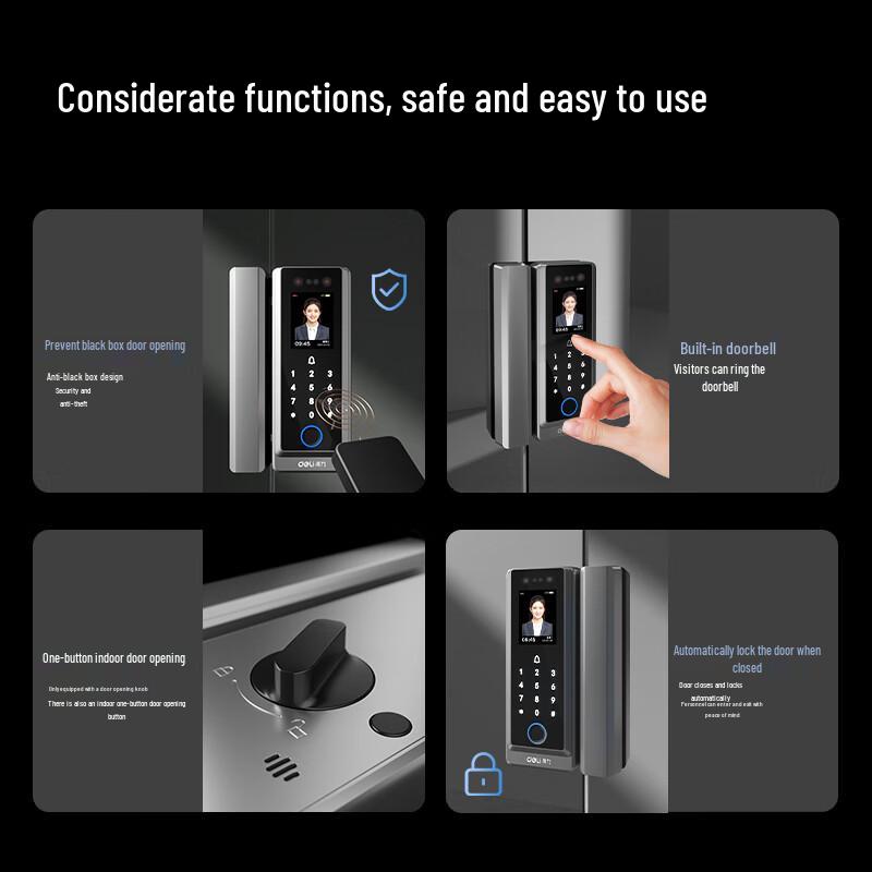 Deli AL220 Smart Face & Fingerprint Access & Attendance System CN Plug (adapter Included)