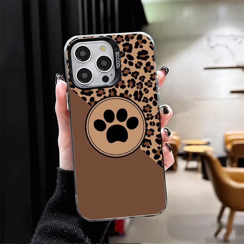 Dog Footprint Paw Cute Pattern Shockproof Phone Case for iPhone 17 Air 16 16E 15 Pro Max 14 Plus 13 Mini 12 Back Cover Anti Fall