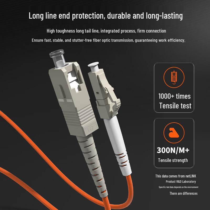 netLINK SC-LC Multimode Duplex Fiber Optic Patch Cable