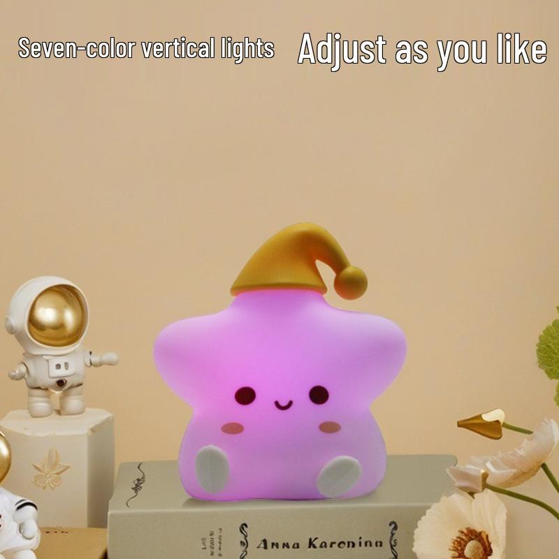 Rechargeable Star Silicone Night Light for Kids - Perfect Birthday Gift for Girls