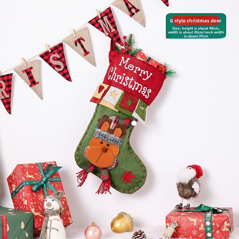 Neue Weihnachtsdekorationen High-End Cartoon Weihnachtsstrümpfe dreidimensionale Socken Geschenktüte dekorative Socken Anhänger