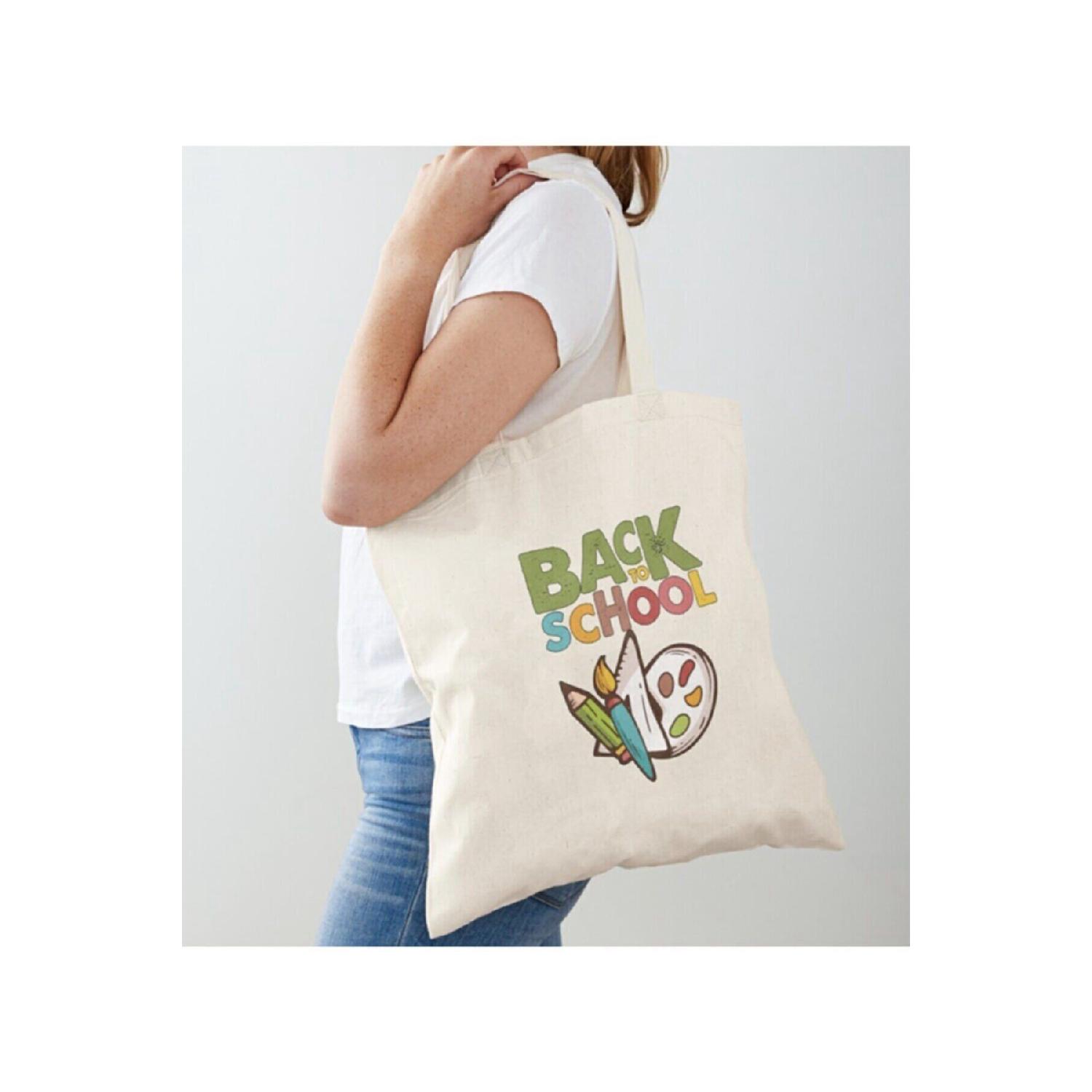 

Back To School Printed Raw Cloth Shoulder Standart вершковий
