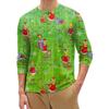 Men's Fashion Printed Round Neck Long Sleeve Bottoming Shirt Top