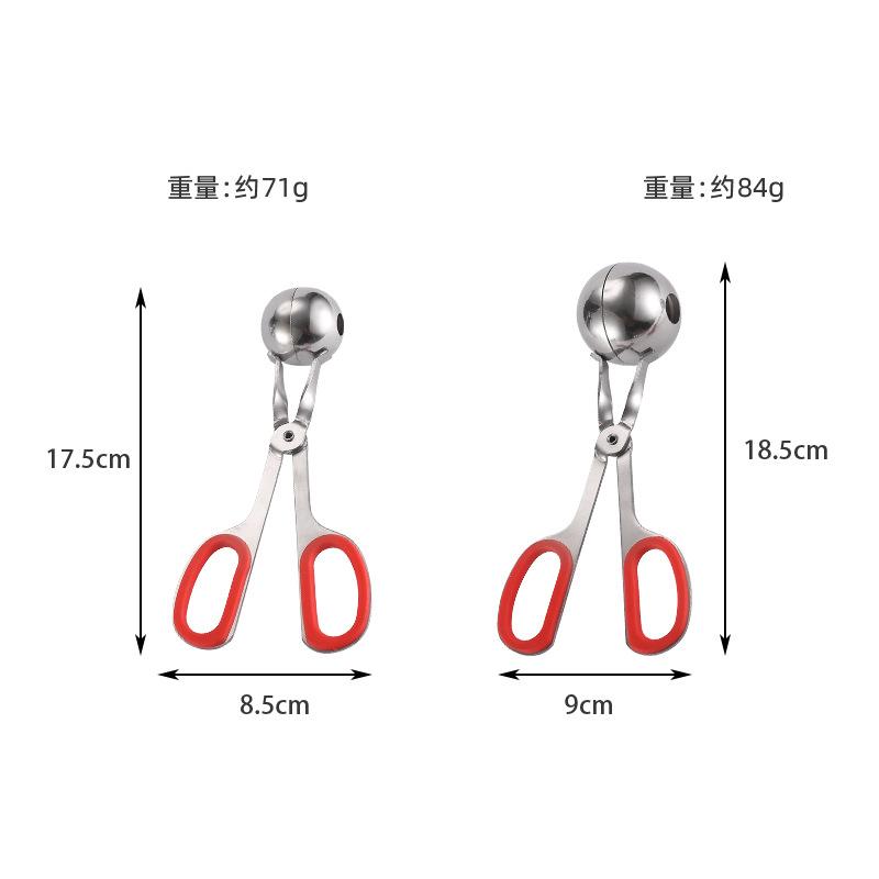 Kitchen Convenient Meatball Maker Stainless Steel Stuffed Meatball Clip DIY Fish Meat Rice Ball Maker Meatball Mold Tools