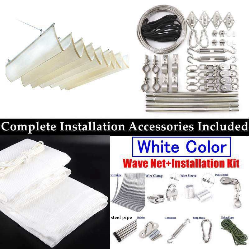 Width 2m Rainproof And HDPE Wave Telescopic Sail Garden Retractable Awning Sun Shade Screen Balconoy Shed With 15mm Steel Pipe