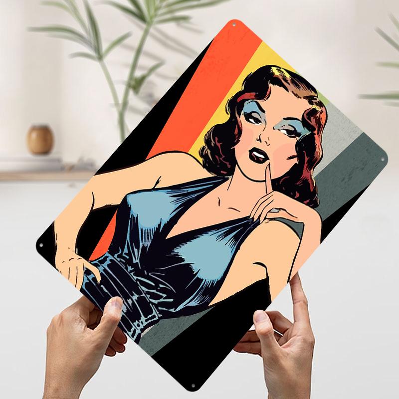 

DAMSEL RAINBOW Metal Poster Customized Wall Art Retro Vintage Tinplate Signs for Wand Deko House Decor Office Decoration Room 7.9x11.8In(20x30cm)