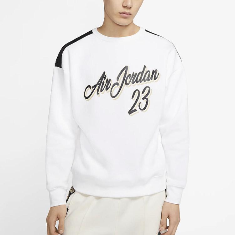 Air Jordan 23 Remastered Fleece Crew Neck Sweatshirt Men Tops White CT6283-100