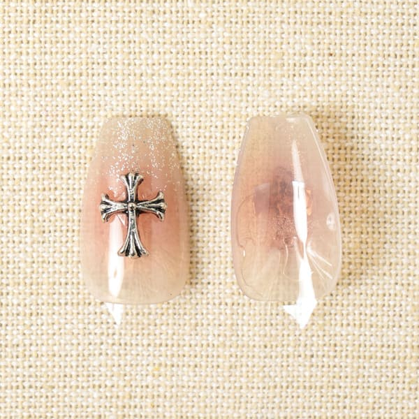 Too Cool For School Real Wear Nail Tip Coffin Romantic Silver