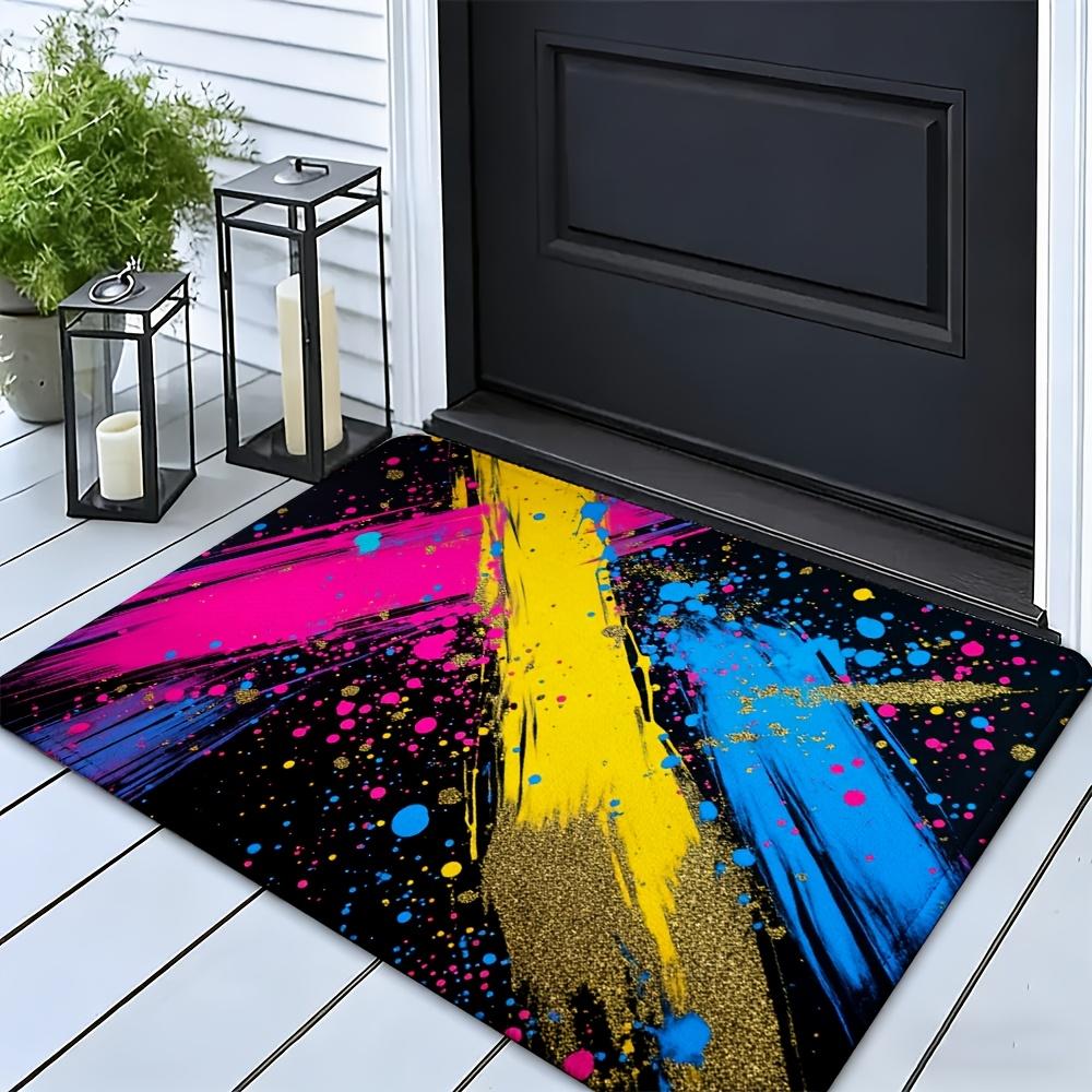 Abstract Colorful Pop Art Doormat Modern Home Decor Entrance Welcome Mat Rug Entryway Door Mats Waterproof Mat 40x60cm