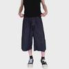 Unisex American Retro Denim Short-Sleeved Shirt and Cropped Shorts Summer Suit