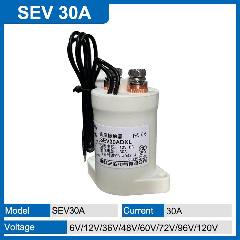 SEV30A 100A 200A 300A 400A 600A 12V 72V1NO/1NC High Voltage DC Contactor Uninterruptible Power Supply Equipment Charging Station