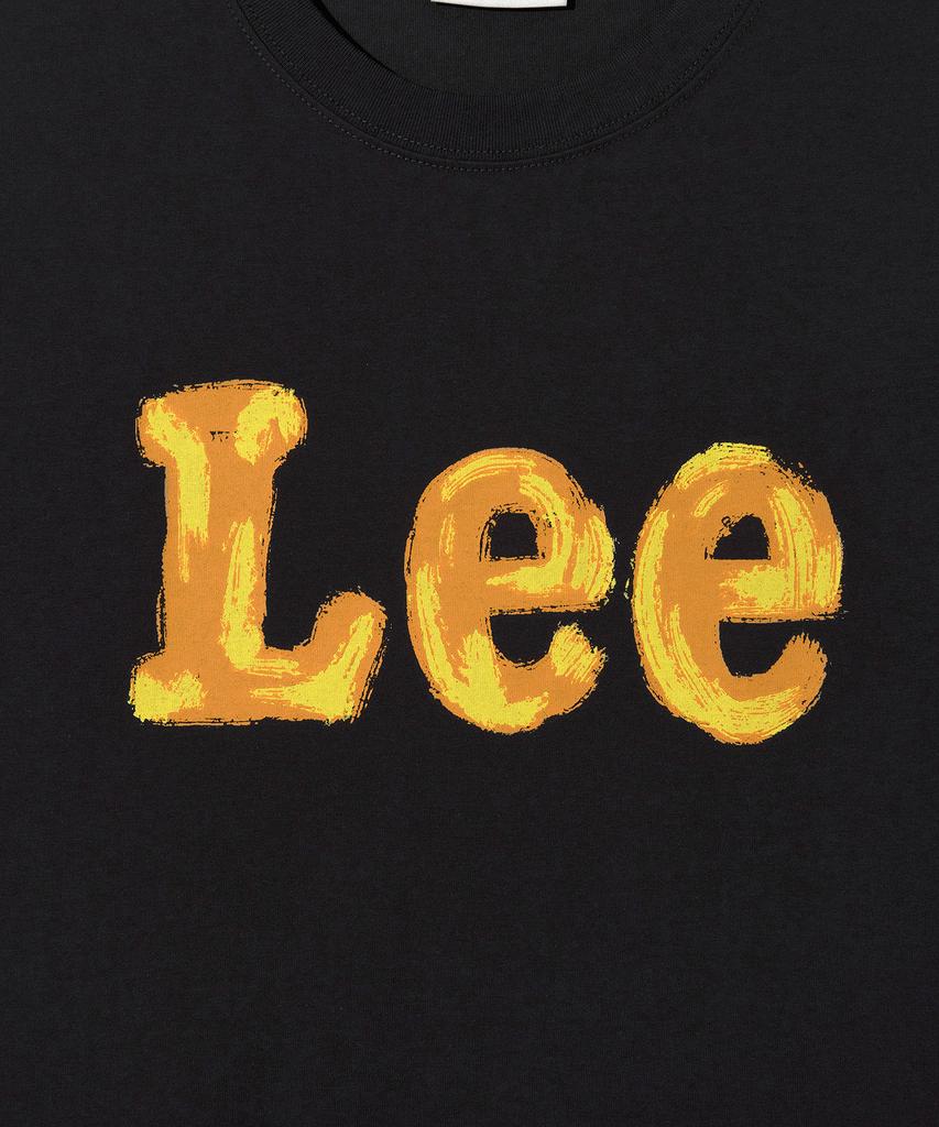 LEE Brush Painting Logo Short Sleeve T-Shirt Charcoal