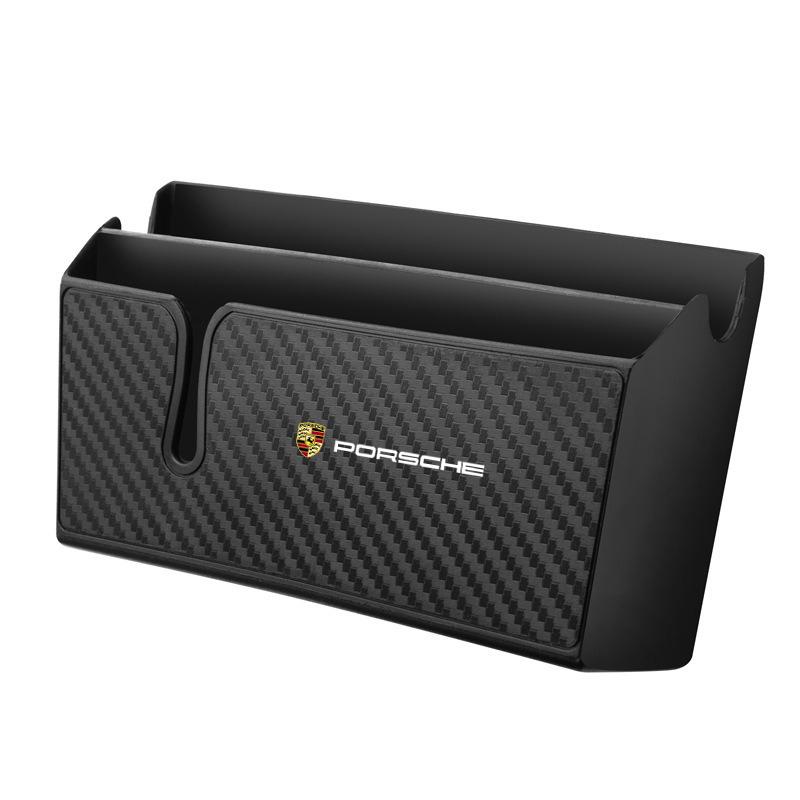 

ABS Carbon Fiber Car Storage Box Bottom Charging Port Design For Porsche 911 Cayenne Carrera-GT 928 Panamera Boxster Macan 918