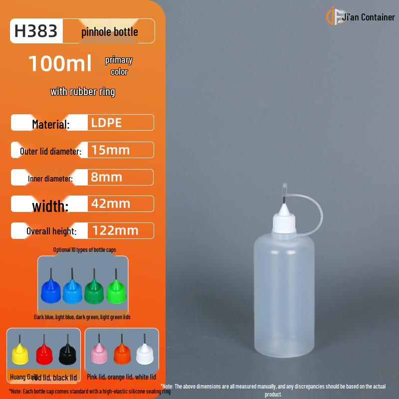 Translucent LDPE Pinhole Oil Bottle 5ml-120ml for Nail Art Glue