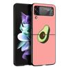 Cute Avocado Baby Yoga Phone Case For Samsung Z Flip3 Flip4 Flip5 Shell For Z Flip 3 Flip 5 4 5G Black Hard Folding Back Cover