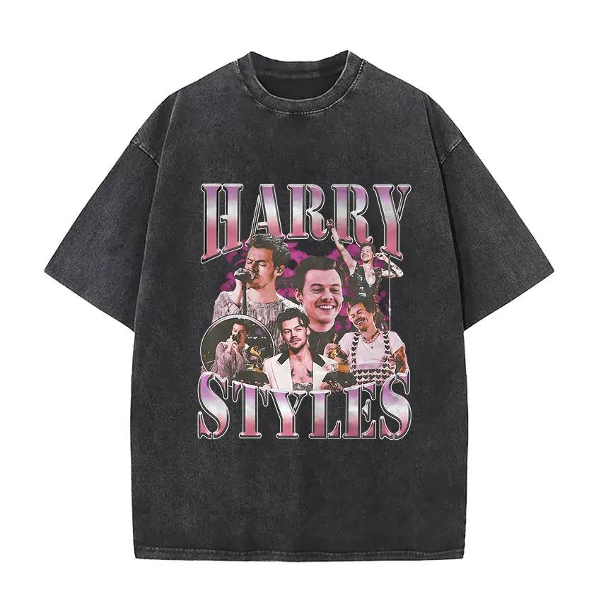 Harry Styles We Belong Together Tour 2026 Vintage Washed T Shirt Men Women Pop Music Fans Fashion Clothing Short Sleeve T-shirt
