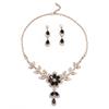 Necklace Set Bridal Vintage Versatile Flower Shape Diamond Collarbone Chain