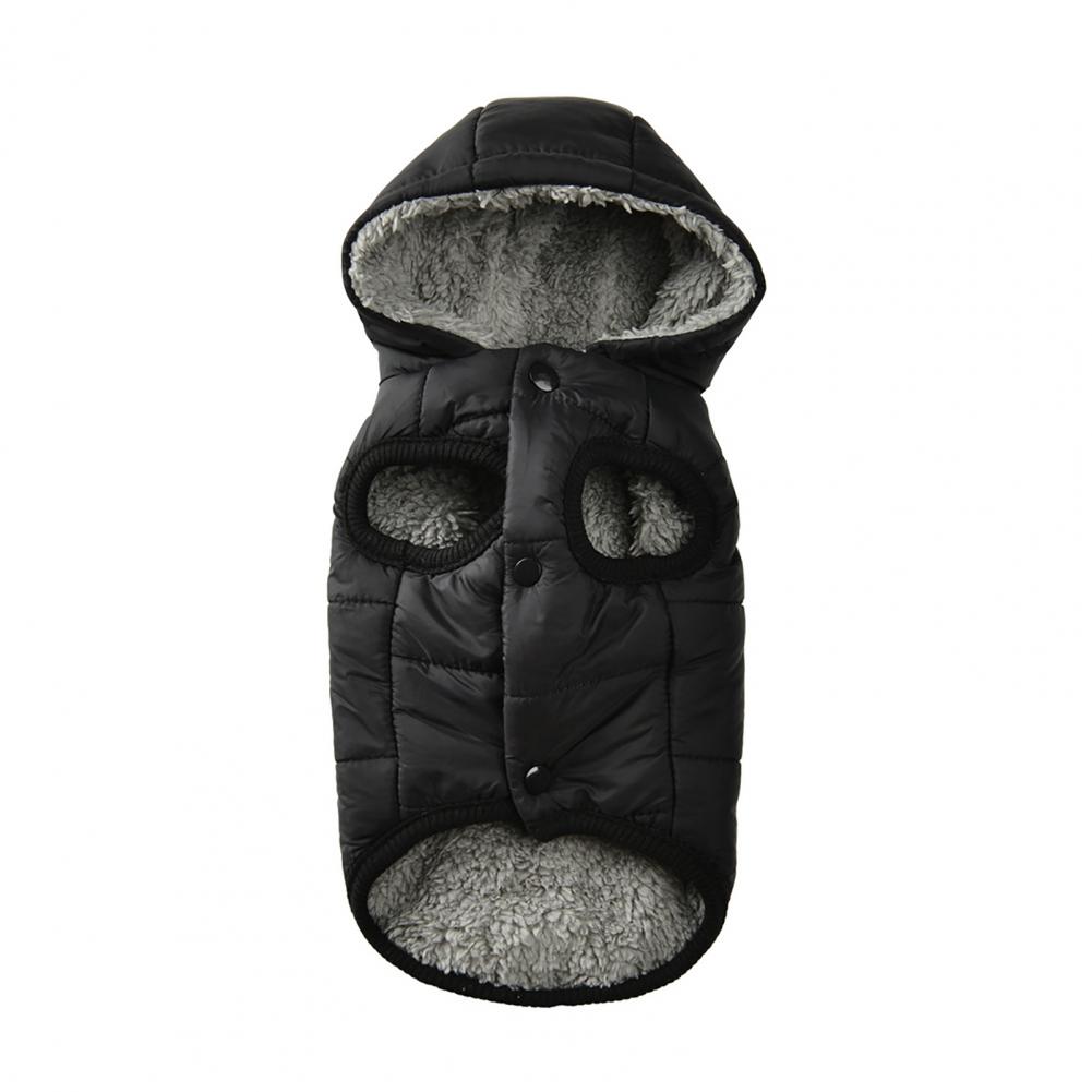 Button Closure Dog Hoodie Hooded Dog Jacket for Warmth Cozy Fleece-lined Dog Hoodie with Button Closure for Small To for Weather