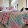 Federa Cuscino Peluche a Bolle in Finta Pelliccia di Coniglio Morbida Soffice Delicata sulla Pelle Quadrata Rettangolare per Divano Letto Arredamento Casa