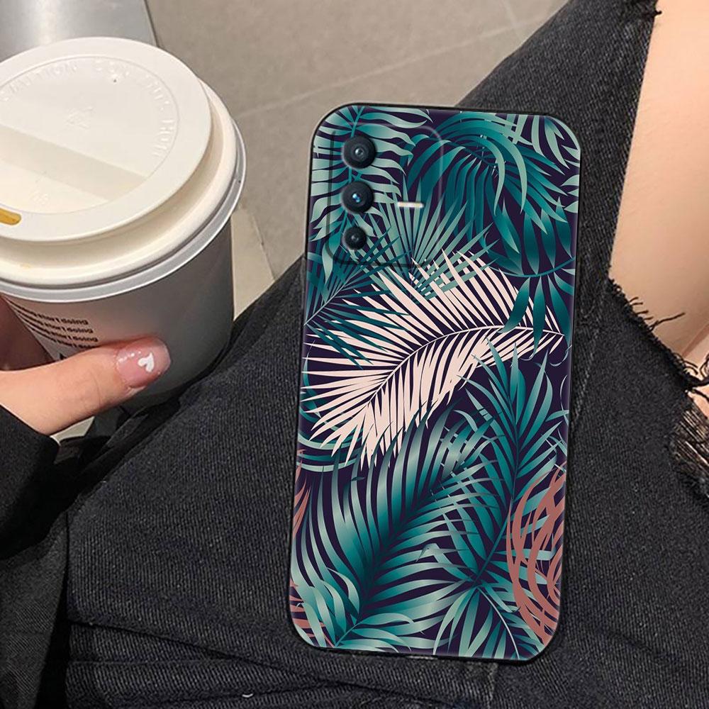 Vintage Banana Leaf Flower Cover Phone Case For VIVO S1 V17 V20 V21 V23 V23E V25 V25E V27 V27E V29 V29E V30 V30E V40 Case Funda