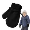 Kids Ski Gloves Knitted Snow Gloves with String Comfortable Warm Mittens Cute Kids Winter Accessories for Skiing Skating