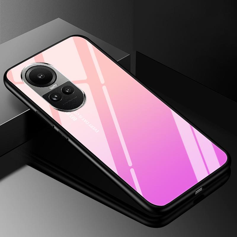 

For Oppo Reno 10 5G Case CPH2531 Tempered Glass Hard Covers for Oppo Reno10 Pro 5G CPH2525 Protective Fundas Reno10 5G Fundaa Reno10 CPH2531
