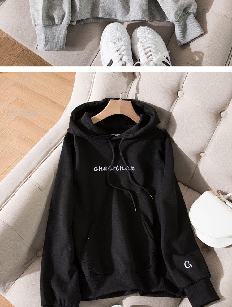 2025 Autumn Women's Trendy Korean Loose Casual Hoodie Sweatshirt