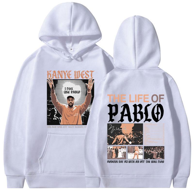Rapper Kanye West Graphic Print Hoodies THE LIFE OF PABLO Hoodie Men Women Hip Hop Fashion Vintage Oversized Hooded Sweatshirts