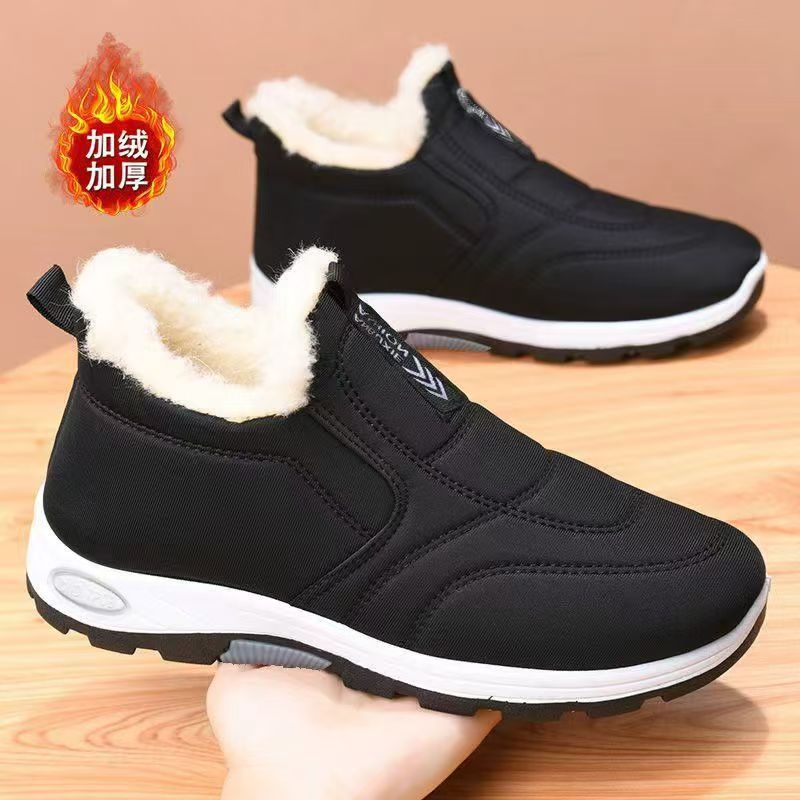 

Хлопковая обувь женская зимняя новая женская обувь ботинки теплые и удобные туфли для мамы на толстой подошве зимние сапоги женские 36