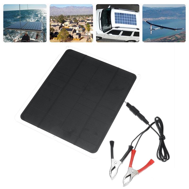 DC 12V / 5V 20W Output Solar Panel Car Charger Outdoor Charger Power USB 2.0 Port 600 mA