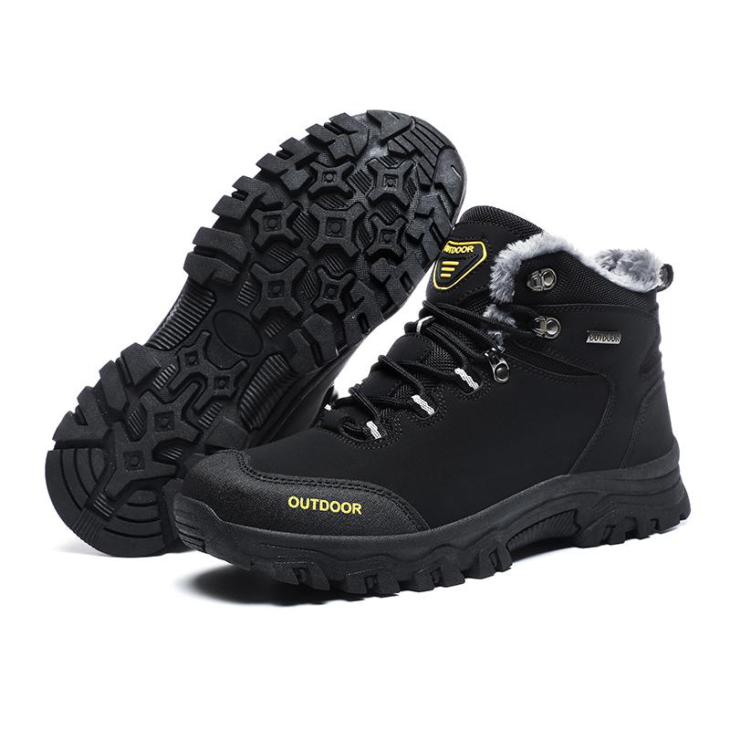 39-46 Men Winter Snow Boots For Waterproof Leather Sneakers Super Warm Men's Boots Outdoor Male Hiking Boots Work Shoes Size 39-48