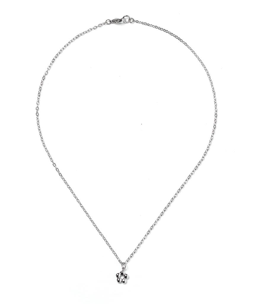 Jbans Classic Donut Flower Pendant Chain Necklace (C2601-An988_Sv)