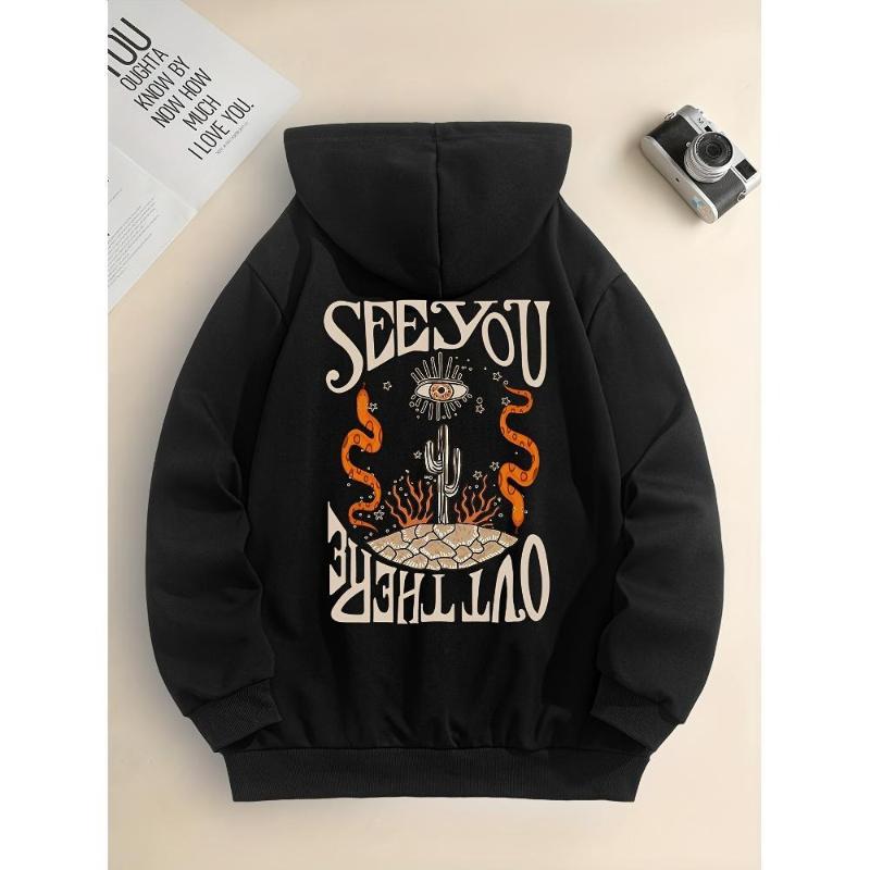 

Дом и поездки на выходные, Дышащий и универсальный, Мужская толстовка с капюшоном свободного кроя XXL чёрный