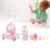 Dollhouse Role Play Toy Children Simulation Mini Sink Cup Toothbrush Toy Accessory (Random Color)
