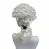 Fancy Dress Baroque Judges Wig Curly Hairpiece Judge'S Hat Prop Dress Up Nobles Cosplay Wig  Unisex