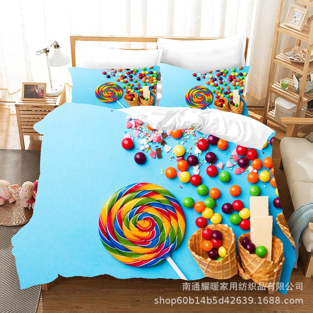 3D Couple Room Bedding Set Valentine's Day Duvet Cover Pillowcase 2/3 Pieces AU220 * 240 Super King Soft Zippered Home Textile