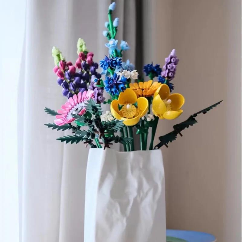 ΝΕΟ Σετ Αρχιτεκτονικής Διακόσμησης Μπουκέτο Λουλουδιών 939 τεμ. 10313 Σειρά Ρομαντικών Φυτών Λουλουδιών Κατάλληλο Δώρο για την Ημέρα του Αγίου Βαλεντίνου