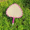 Ethnic style Straw Hand-woven Fan vintage Straw Woven Fans Pure Summer Cooling Fan  Beach