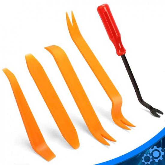 

5 Auto Trim Removal Tool Kit Car Panel Door Window Fastener Remover Pry Tool Set