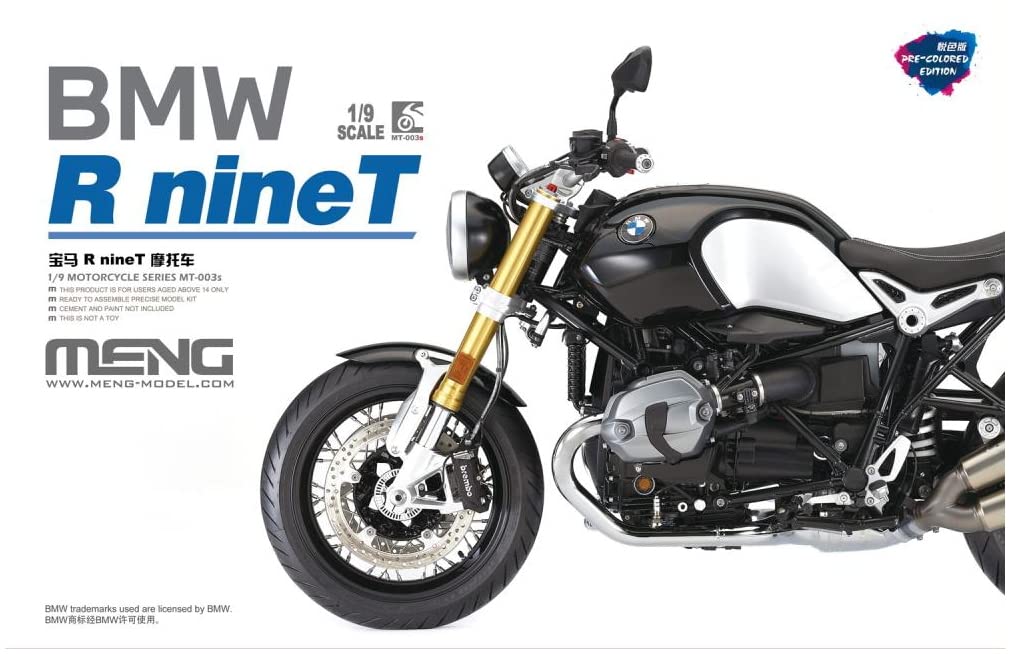Meng Model BMW R nineT Molded Plastic Model Kit 1/9 Multi-color MMT-003S