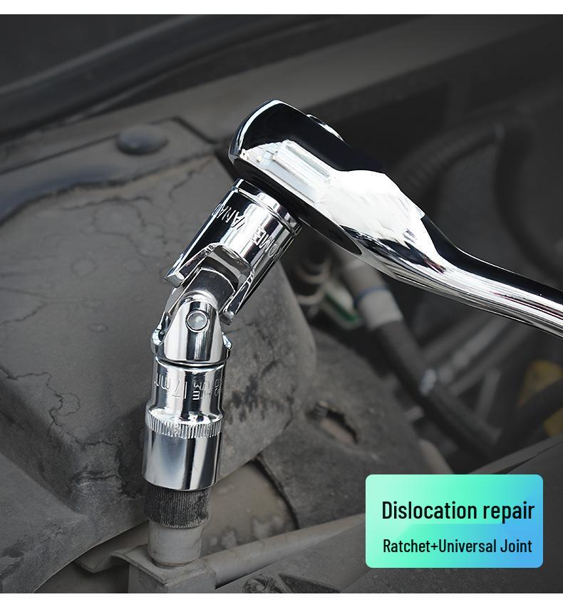 Portable Industrial-Grade Chrome-Molybdenum Steel Ratchet Wrench Set - Large, Medium & Small, 72-Tooth