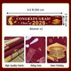 2026 Graduation Decorations Congrats Grad Class of 2026 Banner - Maroon and Gold Graduation Yard Sign Backdrop Hanging Decorations for Indoor Outdoor