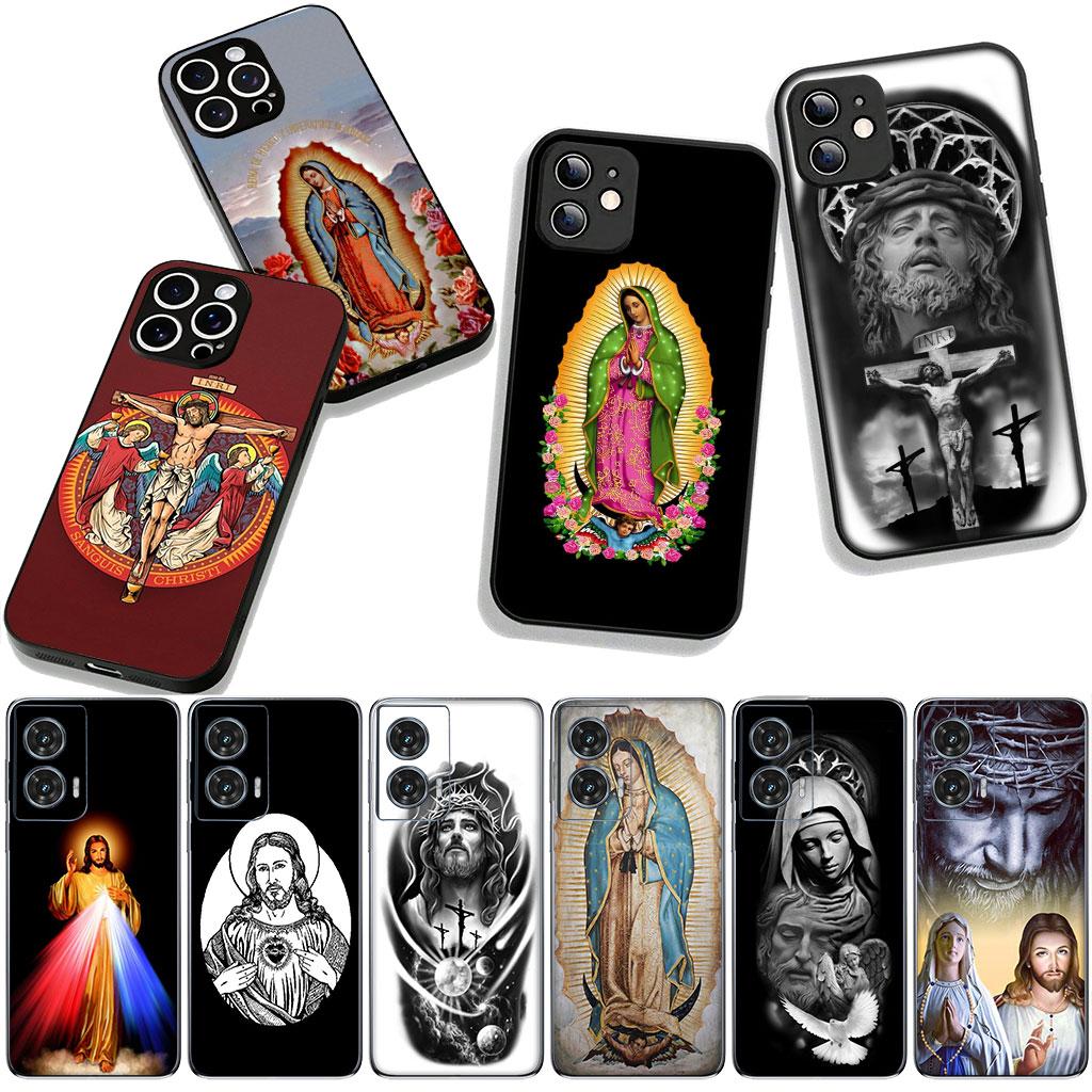 Virgen de Guadalupe Jesus Christ Phone Cover Case for Apple iPhone 16 15 14 Plus 13 12 Mini 17 Pro Max + ProMax 16E Air 16+