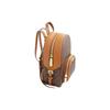 Michael Kors Jaycee Gold Letter Logo All-over Printing Leather School Bag Backpack Backpack Small Size Women's Brown