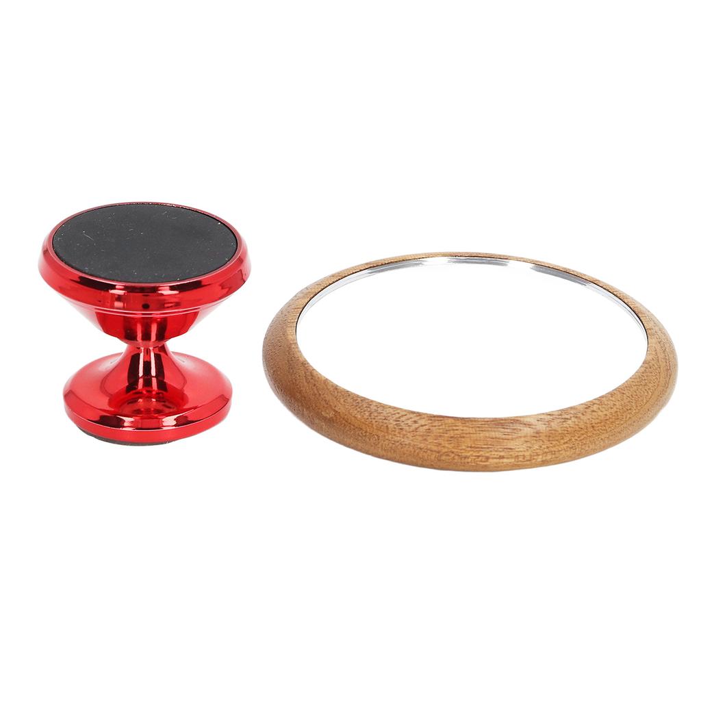 Coffee Rate Observation Reflective Mirror Walnut 360 Degree Rotatable Visual Extraction Coffee Shot Mirror