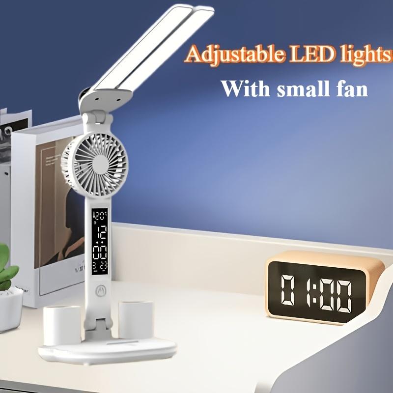 Multifunctional Dual-Head LED Desk Lamp, Multifunctional Fan Desk Lamp, Multifunctional USB Pen Holder Lamp, 3 Modes, Reading Light, Fan Light