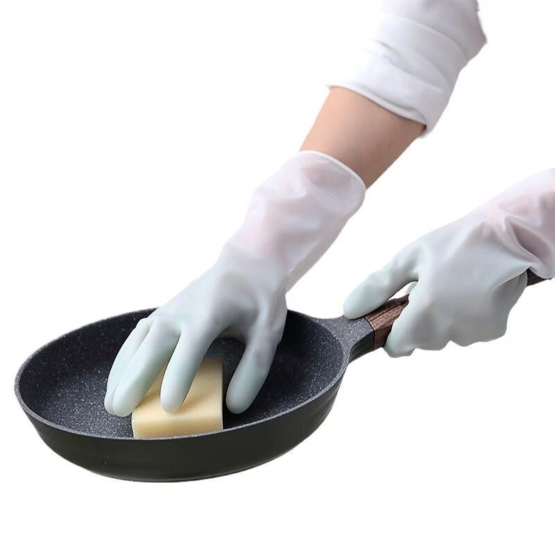 Durable Kitchen Dishwashing Rubber Gloves